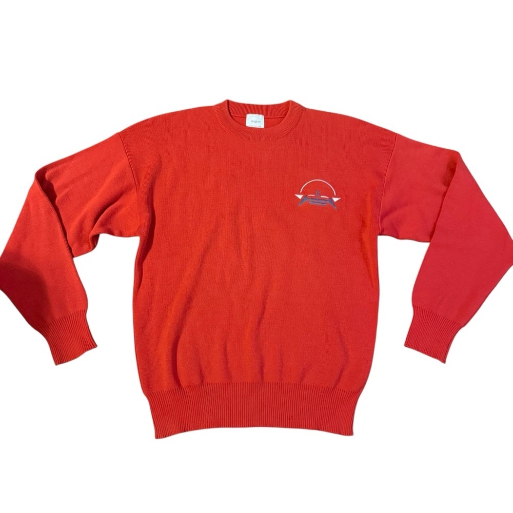 Bogner Vintage Wool Red Crewneck Sweater Size Medium